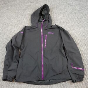 Marmot Jacket Womens Medium Gray Hooded MemBrain Ski Snow Waterproof Softshell